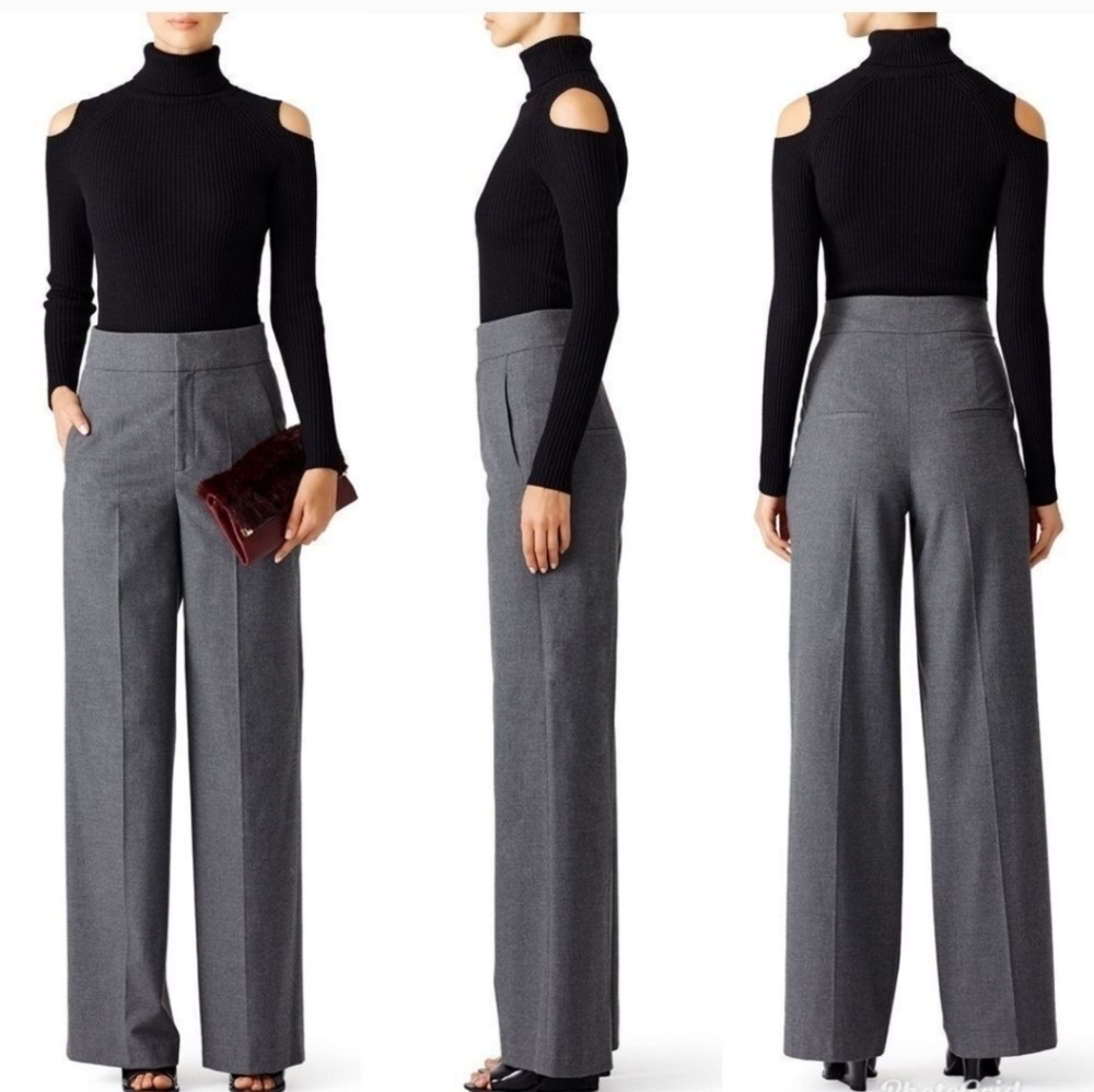 Theory Jemliss Evian Wool Blend Cut-Out Cold Shoulder Turtleneck Sweater Size M
